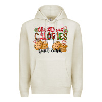 Oatmeal Heather christmas calories dont count Premium Hoodie - CowhideDigitalArt