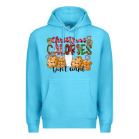 Ocean Blue christmas calories dont count Premium Hoodie - CowhideDigitalArt