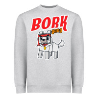 Heather Grey bork  gang Heavyweight Sweatshirt - artisFamous