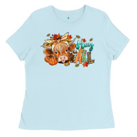 Baby Blue hay fall Ladies Tee - CowGirlArtShop
