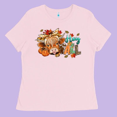 Hay Fall Ladies Tee Designed By Cowgirlartshop