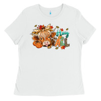White hay fall Ladies Tee - CowGirlArtShop