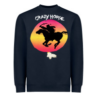 Navy neil crazy horse Heavyweight Sweatshirt - artisFamous