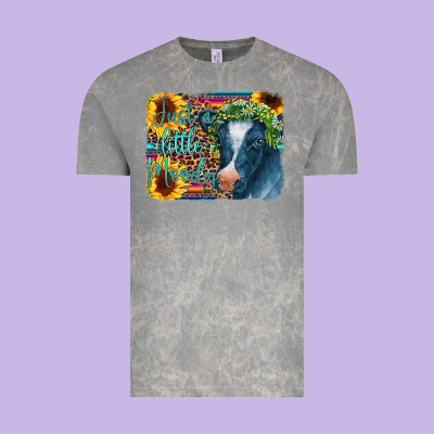 Cow Serape Just A Little Moody Vintage Tee Designed By Cowcowdesign