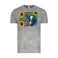 Cloud Rock Cow Serape Just a Little Moody Vintage Tee - CowCowDesign