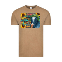 Vintage Coffee Cow Serape Just a Little Moody Vintage Tee - CowCowDesign
