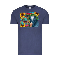 Vintage Denim Cow Serape Just a Little Moody Vintage Tee - CowCowDesign