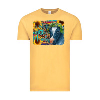 Vintage Mustard Cow Serape Just a Little Moody Vintage Tee - CowCowDesign
