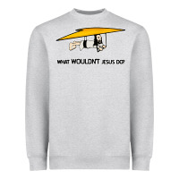 Heather Grey what wouldnt jesus do Heavyweight Sweatshirt - artisFamous