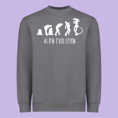 Alien Evolution Heavyweight Sweatshirt Designed By Artisfamous