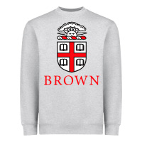 Heather Grey brown university Heavyweight Sweatshirt - artisFamous