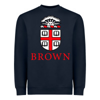 Navy brown university Heavyweight Sweatshirt - artisFamous
