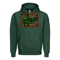 Sports Green christmas green plaid background Zipper Hoodie - BarkalooDesign