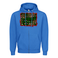 True Royal christmas green plaid background Zipper Hoodie - BarkalooDesign