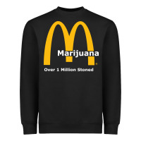 Black marijuana over 1 million stoned Heavyweight Sweatshirt - artisFamous