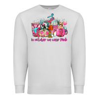 Dove Grey western cancer  in october we wear pink coffee cups with ribbons Premium Sweatshirt - AdoDesignShop