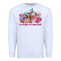 White western cancer  in october we wear pink coffee cups with ribbons Premium Sweatshirt - AdoDesignShop