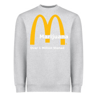 Heather Grey marijuana over 1 million stoned Heavyweight Sweatshirt - artisFamous
