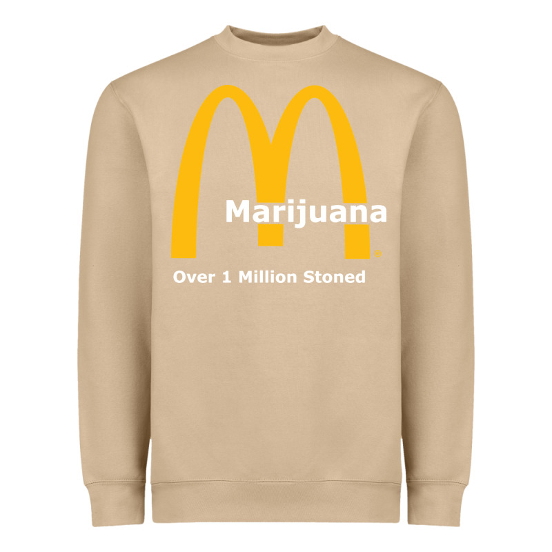 Marijuana Over 1 Million Stoned Heavyweight Sweatshirt by artisFamous | Teevron