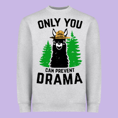 Only You Can Prevent Drama Llama Heavyweight Sweatshirt Designed By Artisfamous