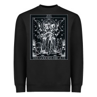 Black hecate tarot card triple moon goddess witch wiccan pagan Heavyweight Sweatshirt - artisFamous