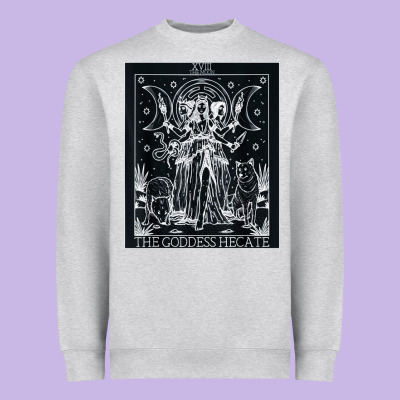 Hecate Tarot Card Triple Moon Goddess Witch Wiccan Pagan Heavyweight Sweatshirt Designed By Artisfamous