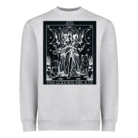 Heather Grey hecate tarot card triple moon goddess witch wiccan pagan Heavyweight Sweatshirt - artisFamous