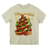 Mossy Christmas Feliz Navidad Heavy Core Tee - NancyCooperArtShop