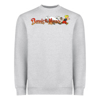 Heather Grey Dennis the Menace funny cartoon movie Heavyweight Sweatshirt - artisFamous