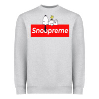 Heather Grey snoopreme Heavyweight Sweatshirt - artisFamous
