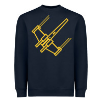Navy x wing starfighter Heavyweight Sweatshirt - artisFamous