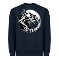 Navy xenomorph Heavyweight Sweatshirt - artisFamous