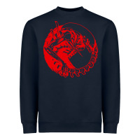 Navy xenomorph Heavyweight Sweatshirt - artisFamous