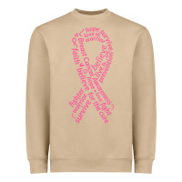 Mushroom Pink Ribbon Heavyweight Sweatshirt - artisFamous