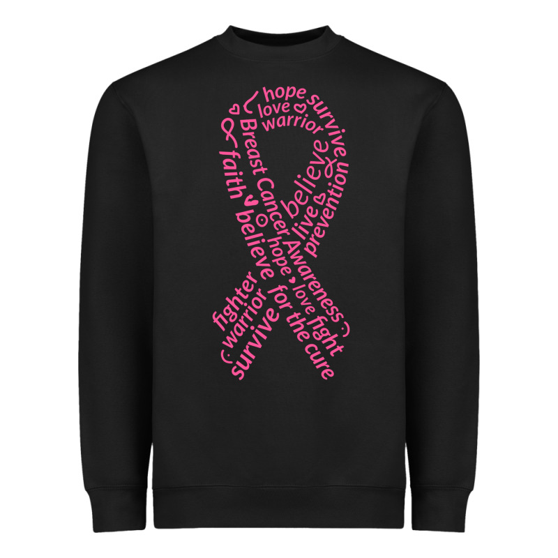 Pink Ribbon Heavyweight Sweatshirt by artisFamous | Teevron