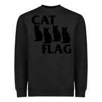 Black cat flag Heavyweight Sweatshirt - artisFamous