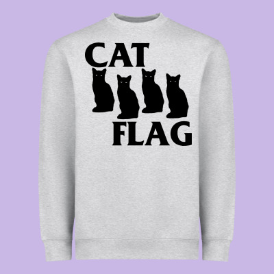 Cat Flag Heavyweight Sweatshirt Designed By Artisfamous
