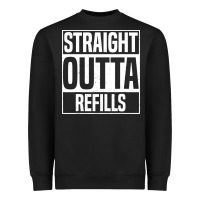 Black straight outta refills funny pharmacy technician pharmacist Heavyweight Sweatshirt - artisFamous