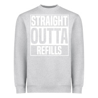 Heather Grey straight outta refills funny pharmacy technician pharmacist Heavyweight Sweatshirt - artisFamous