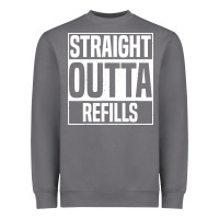 Straight Outta Refills Funny Pharmacy Technician Pharmacist Heavyweight Sweatshirt | Teevron