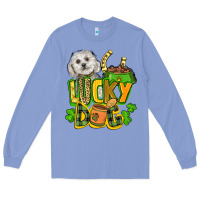 Colony Blue lucky dog St. Patrick's Long Sleeve Tee - FaDigitalArtStudio