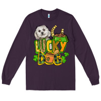 Plum lucky dog St. Patrick's Long Sleeve Tee - FaDigitalArtStudio
