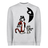 Heather Grey hobbes and calvin Heavyweight Sweatshirt - artisFamous
