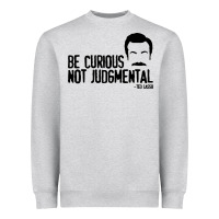 Heather Grey be curious not judgemental Heavyweight Sweatshirt - artisFamous