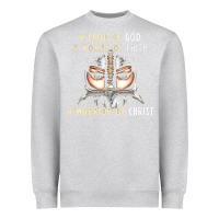 Heather Grey child of god woman of faith warrior of christ Heavyweight Sweatshirt - artisFamous