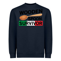 Navy funny wooden spoon survivor Heavyweight Sweatshirt - artisFamous