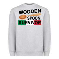 Heather Grey funny wooden spoon survivor Heavyweight Sweatshirt - artisFamous