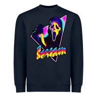 Navy scream horror movie Heavyweight Sweatshirt - artisFamous