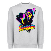Heather Grey scream horror movie Heavyweight Sweatshirt - artisFamous
