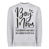 Heather Grey boy mom less drama than girls but harder to Heavyweight Sweatshirt - artisFamous